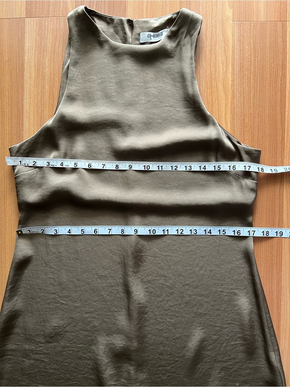 4th & Reckless Katie Maxi Dress Brown Sleeveless Sheer Hem Runs Small XL - Picture 4 of 13